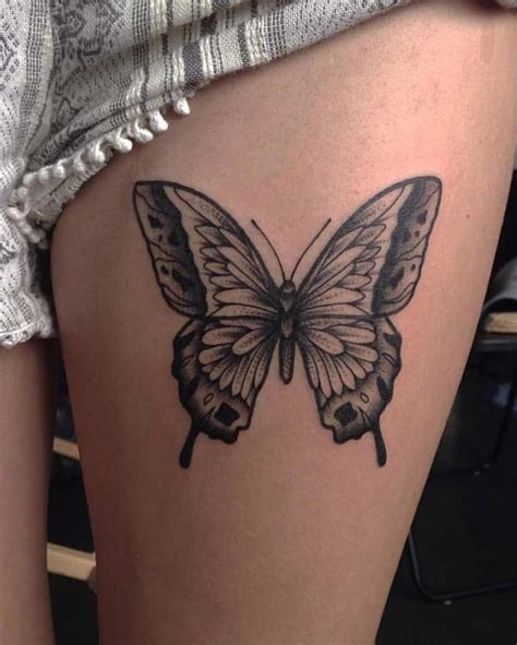 tatuajes de mariposas en el muslo dela pierna|Tatuajes de mariposa en la pierna